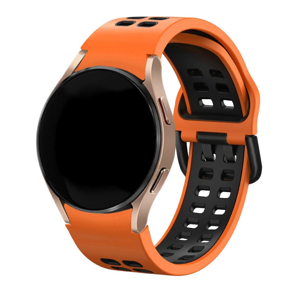 Sport Square horlogebandje - 20mm - Oranje/zwart