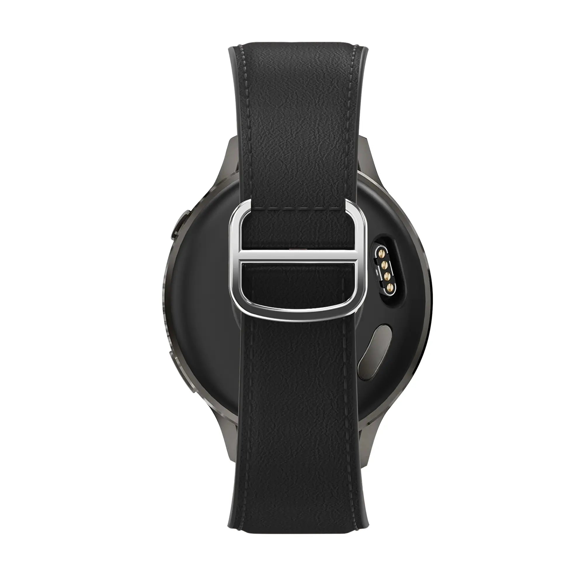 Leren D-Type horlogebandje - 20mm - Zwart