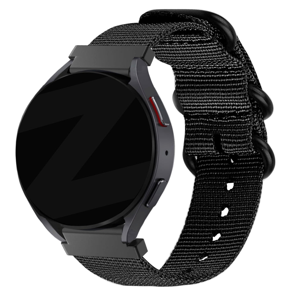 Nylon Met Gesp horlogebandje - 22mm - Zwart