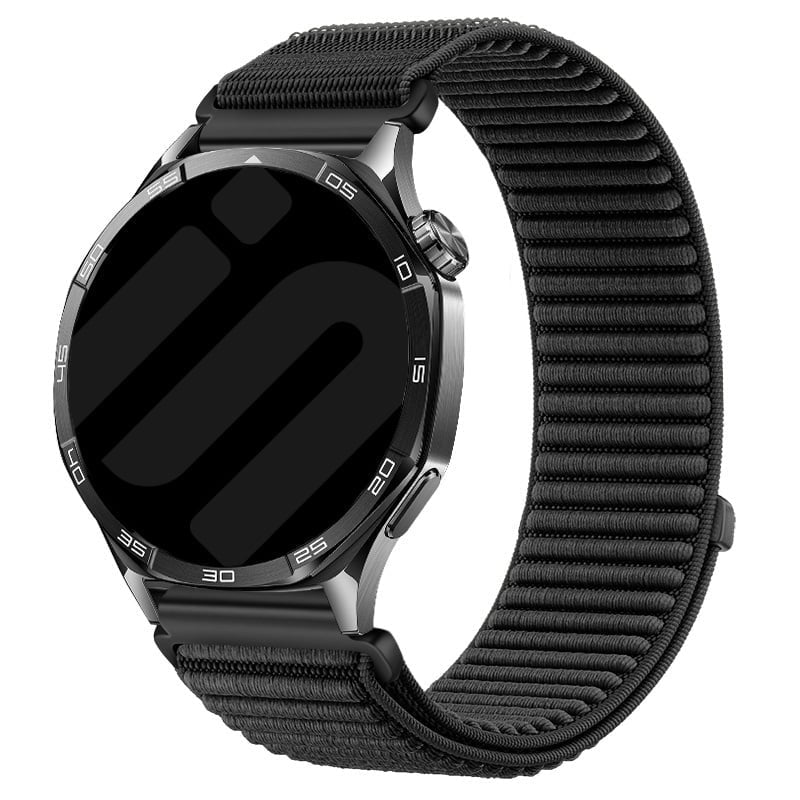Wave nylon horlogebandje - 20mm - Zwart