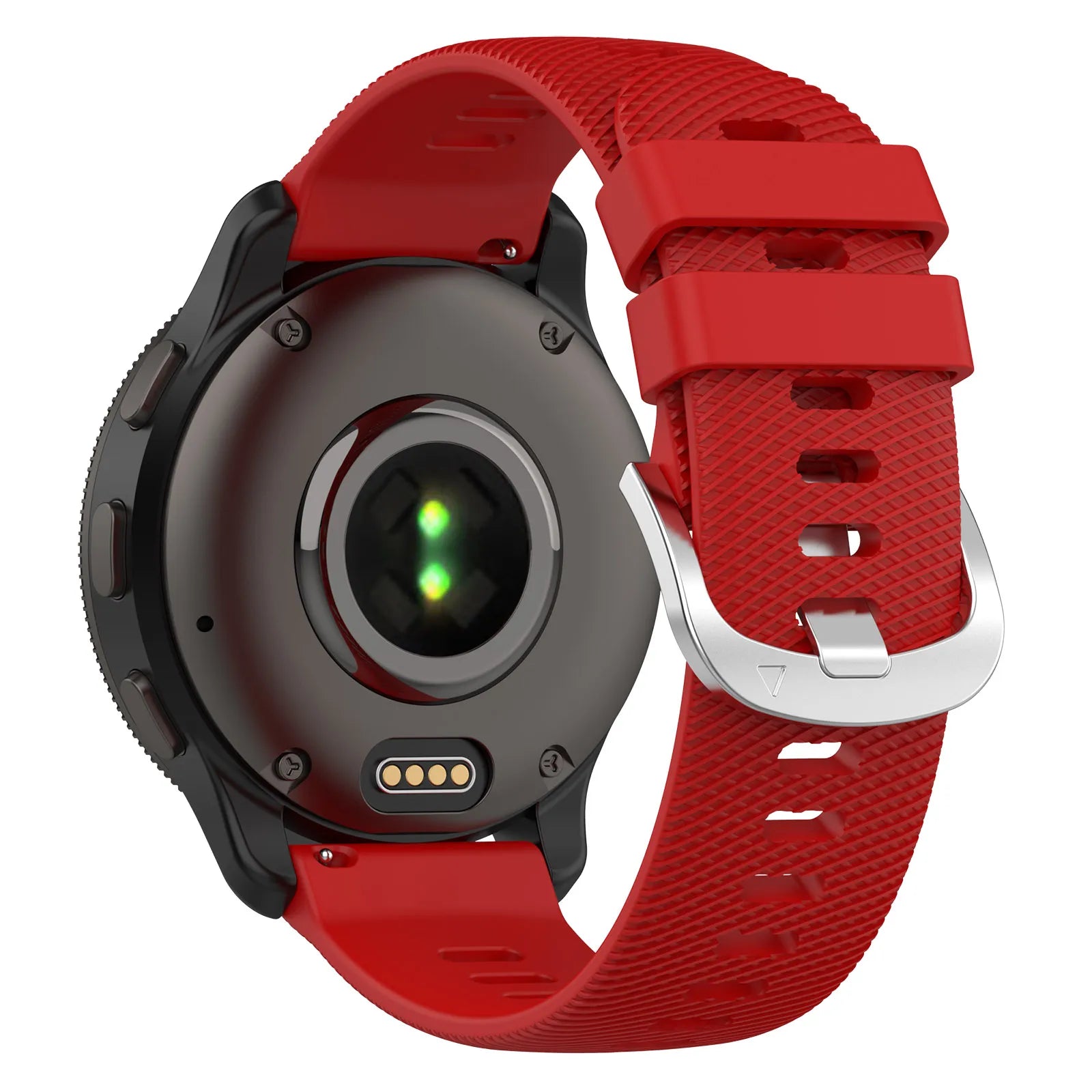 Siliconen horlogebandje - 22mm - Rood