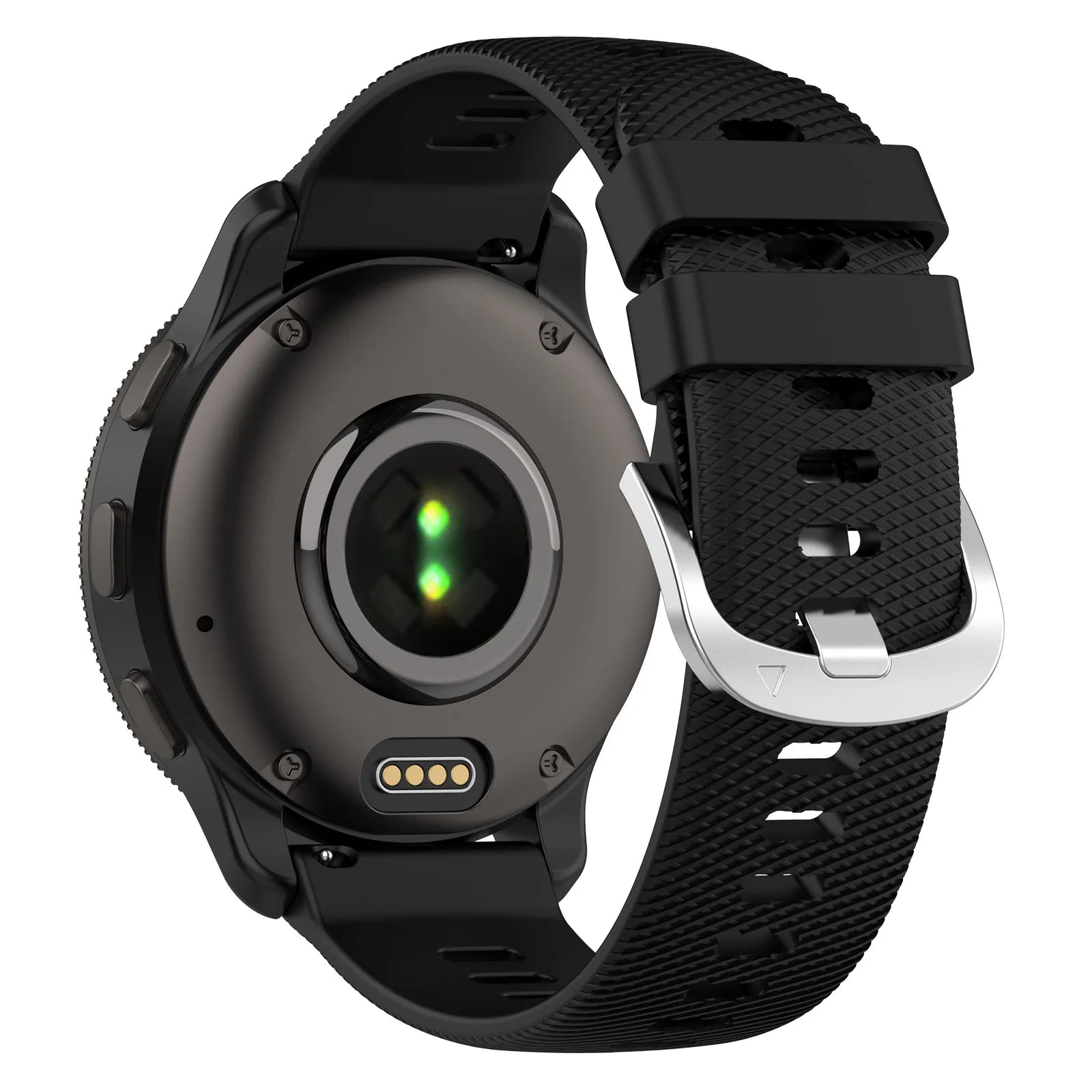 Siliconen horlogebandje - 22mm - Zwart