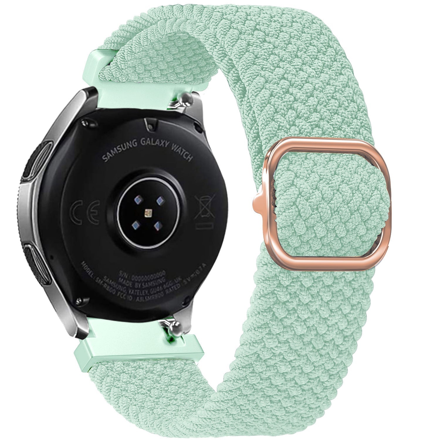 Verstelbaar Geweven horlogebandje - 20mm - Turquoise