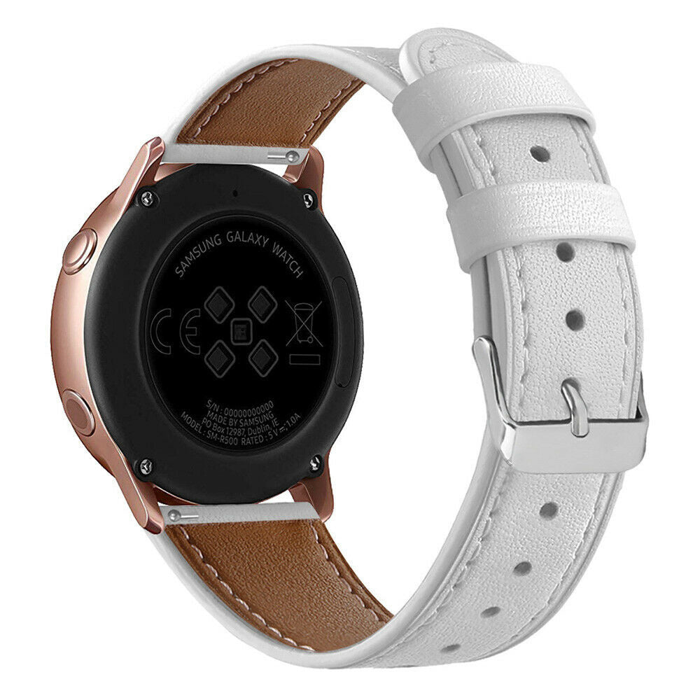 Modern Leren horlogebandje - 20mm - Wit