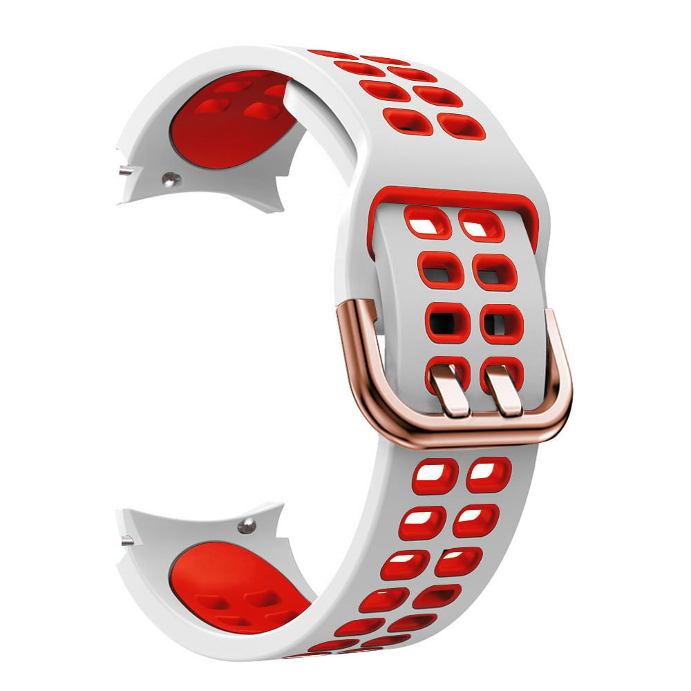 Sport Square horlogebandje - 20mm - Wit/rood