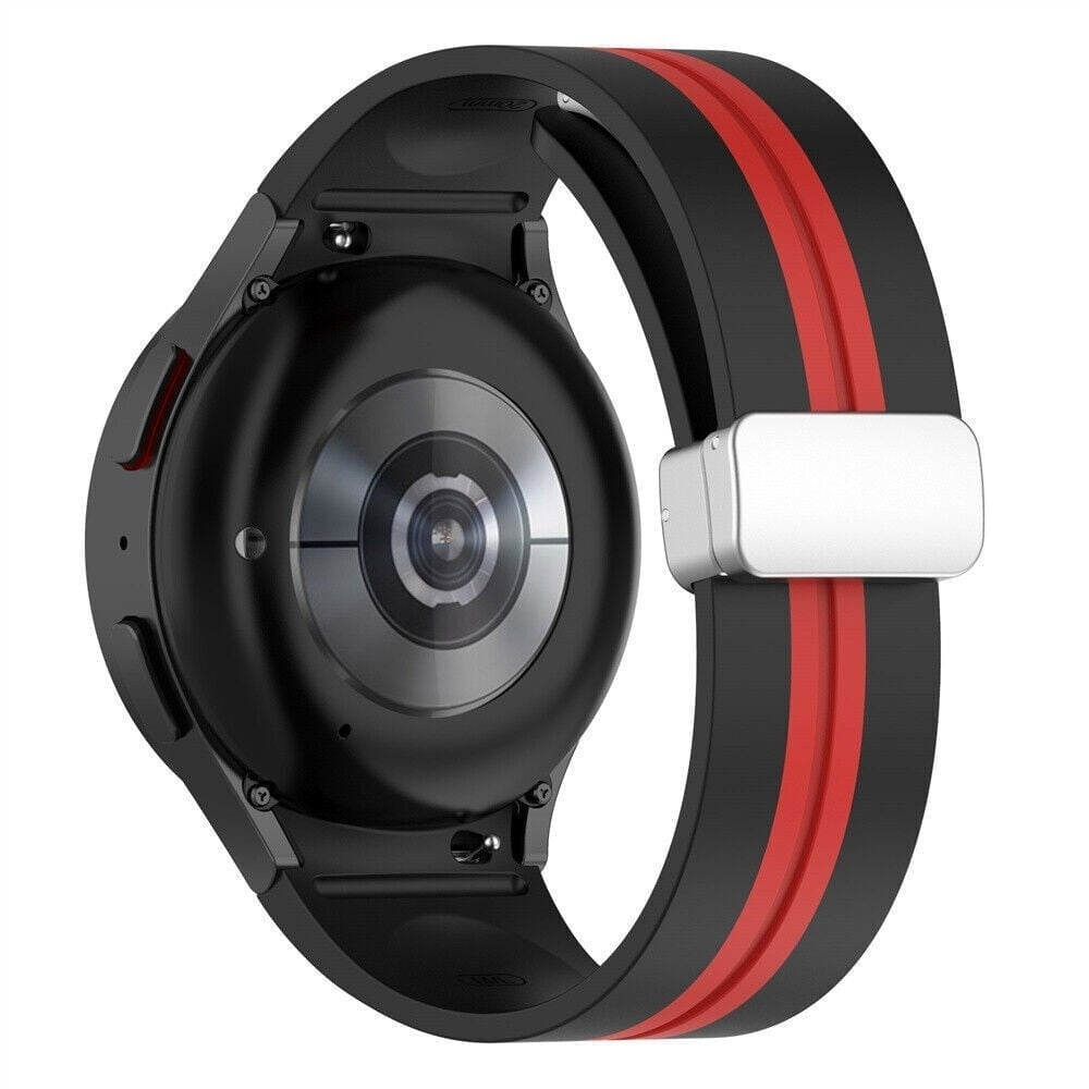 Magnetisch Sport horlogebandje - 20mm - Zwart/rood