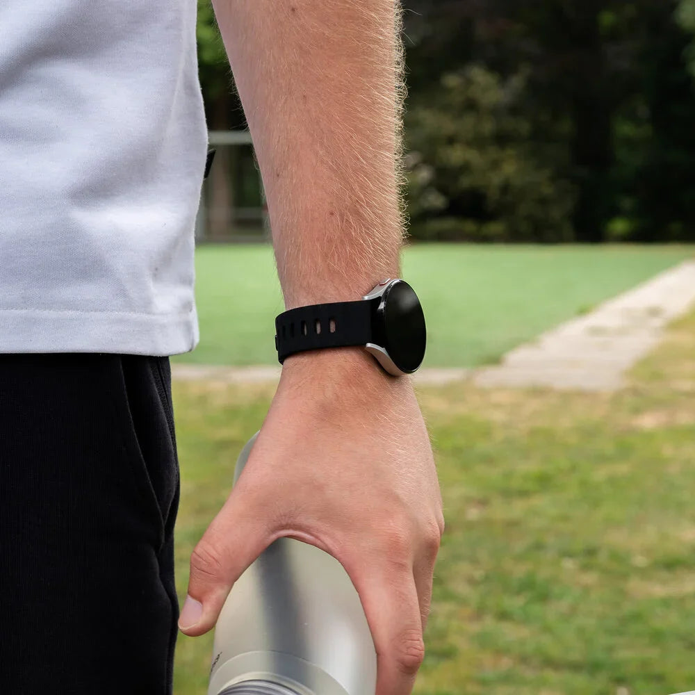 Outdoor siliconen horlogebandje - 20mm - Zwart