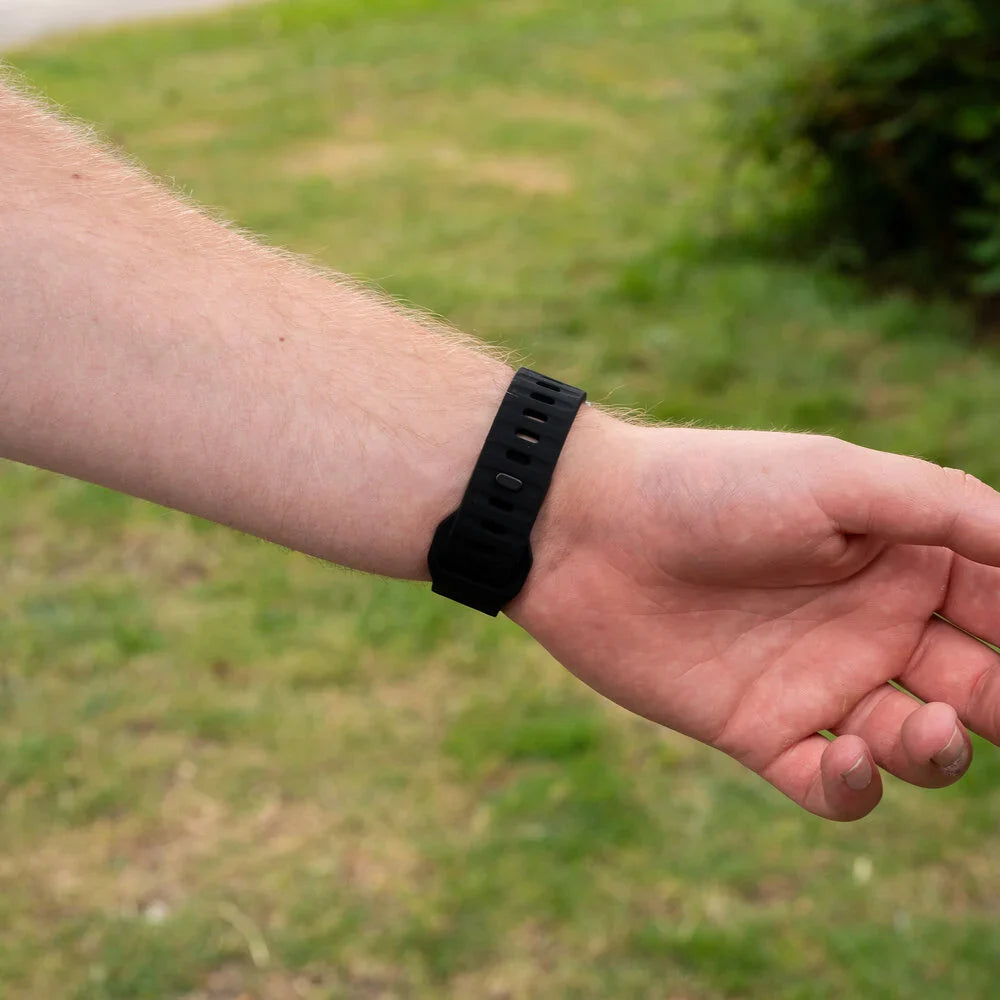 Outdoor siliconen horlogebandje - 20mm - Zwart